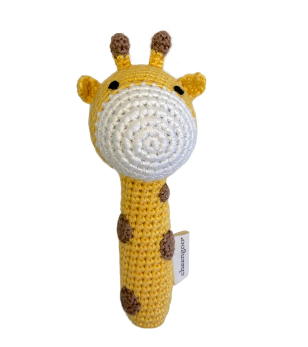 50% OFF | Handmade Crochet giraffe baby rattle
