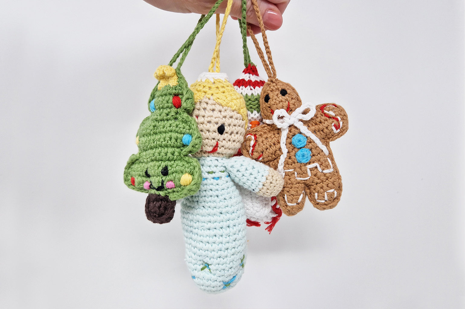 Handmade crochet baby's 1st Christmas decoration