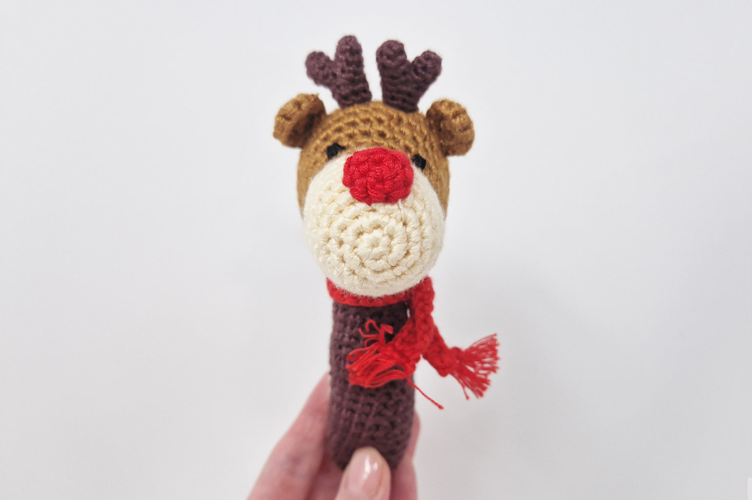 60% OFF | Handmade Crochet rudolph reindeer rattle