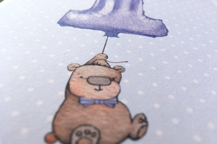 Baby Boy's 1st Birthday Greetings Card