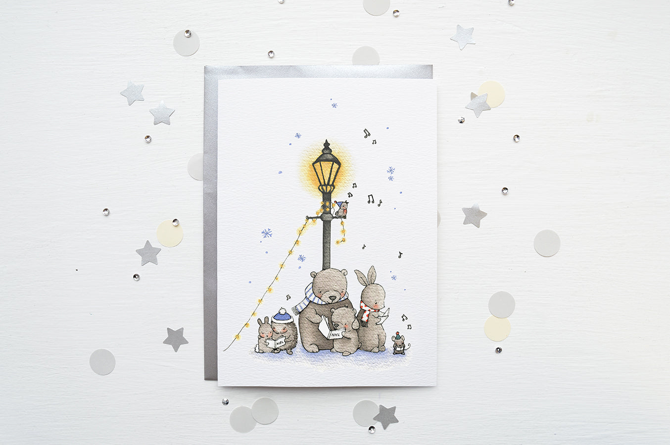 Children's Christmas Carol Singers Greetings Card