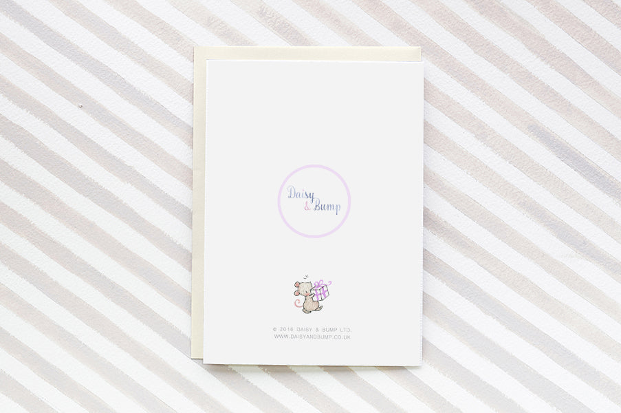 Girl's Number 3 Third Birthday Greetings Card