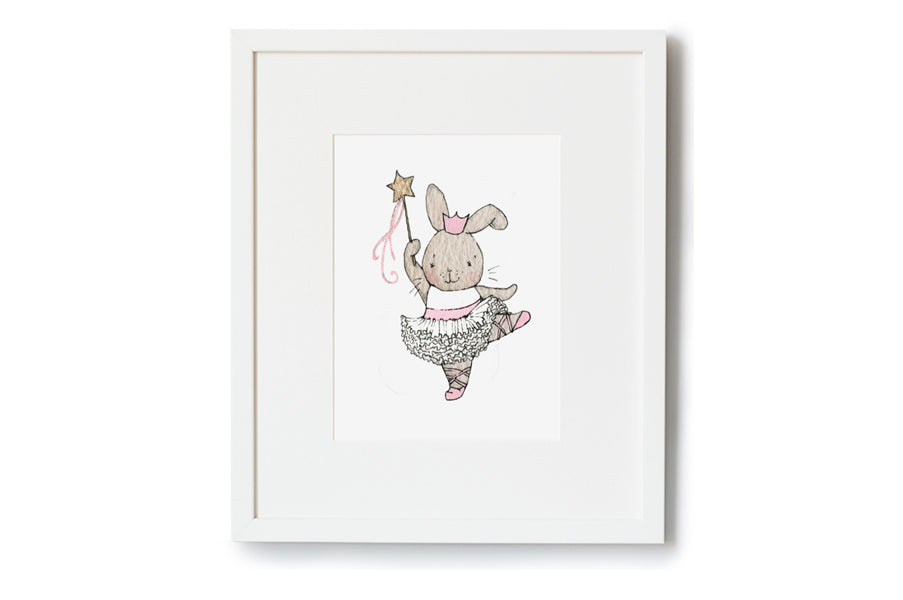 Baby Girl Ballerina Bunny Picture Gift