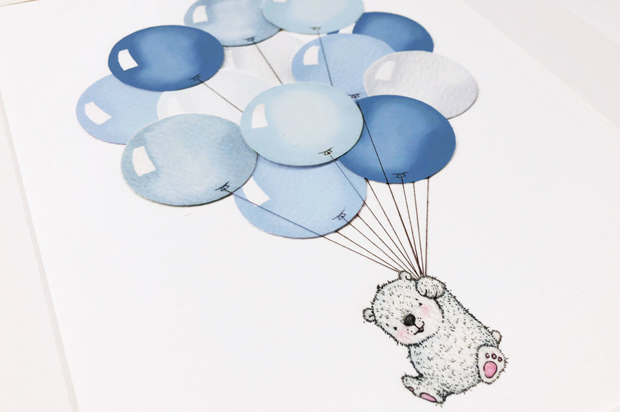 Boy's Blue Balloon Bunch Picture