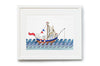 Personalised Boat at Sea Children&#39;s Picture