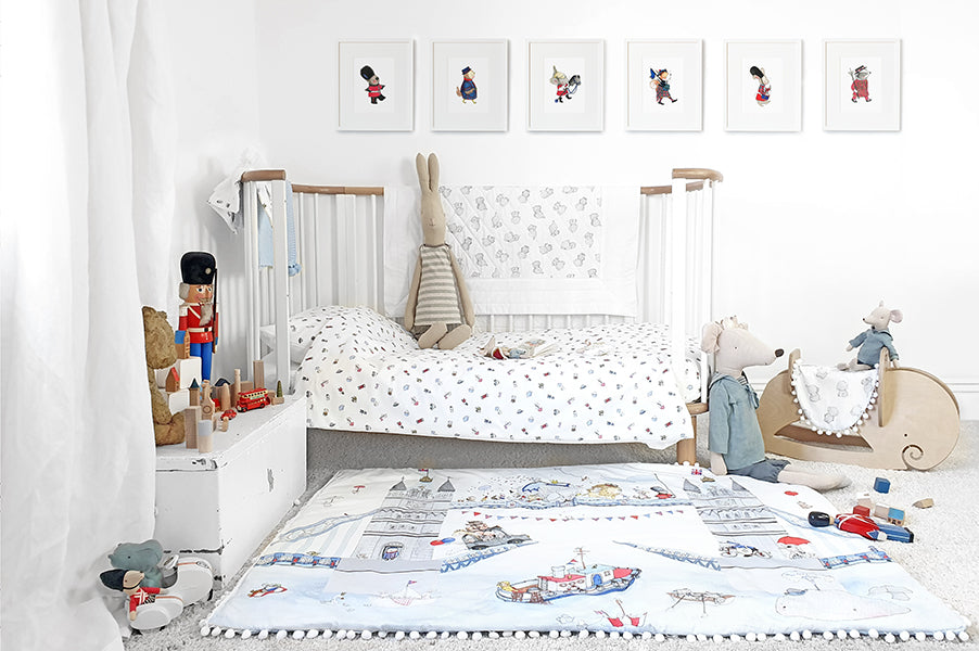 Children's London Mice Cot Bed Duvet Set