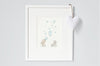 Blue Bunnies &amp; Bubbles Print for a Baby Boy Nursery