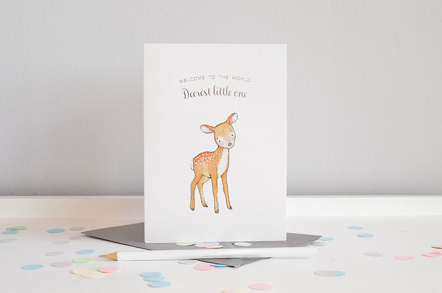 Deerest Little One New Baby Greetings Card