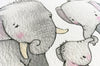 Children&#39;s Illustrated Elephant Family Picture