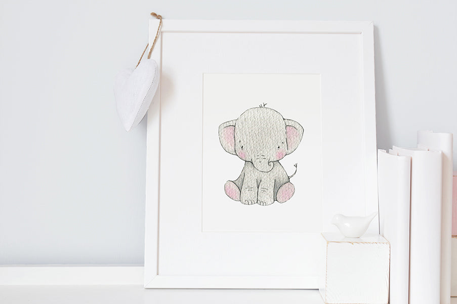 Personalised Newborn Elephant baby picture