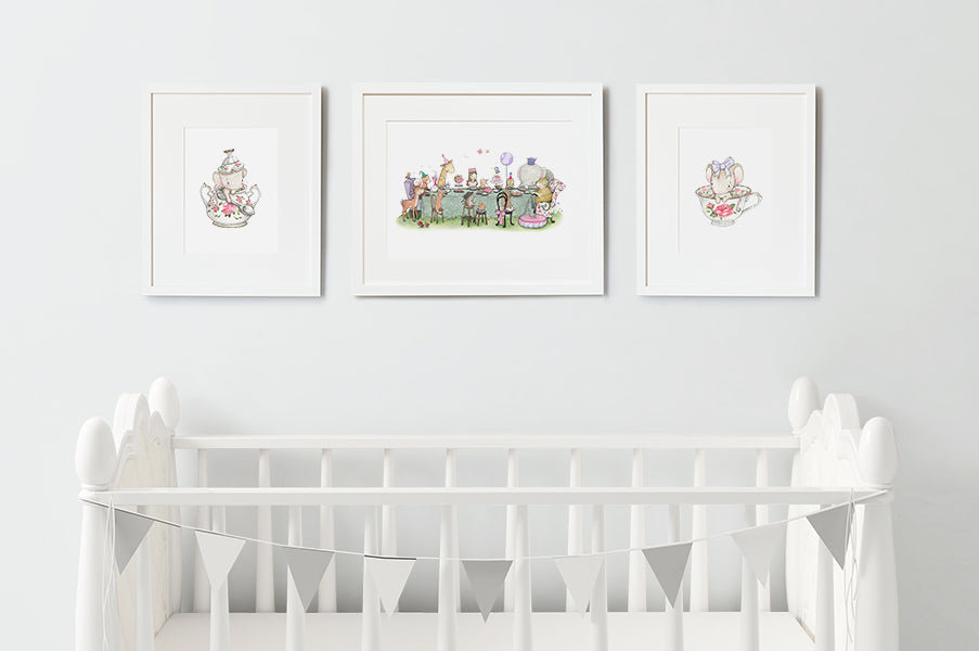 Enchanted Tea Wall Art Set for Girl's Bedroom (Copy)