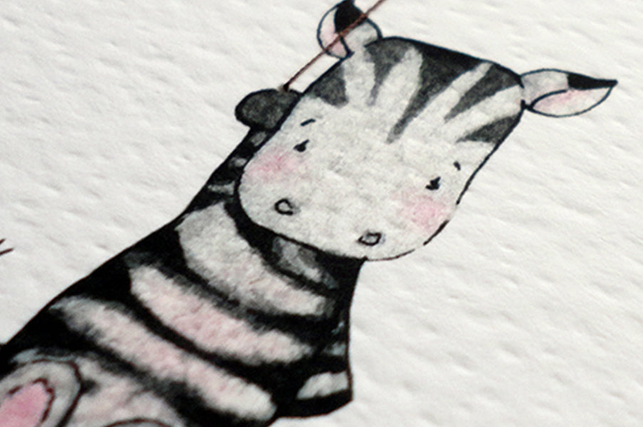 Children's Linen Round Balloon Print