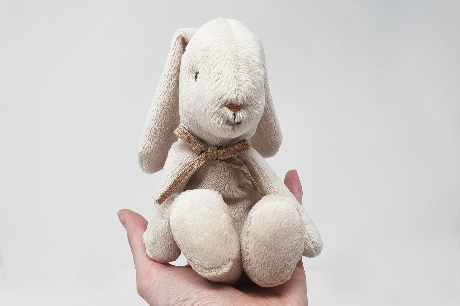 Maileg small soft plush off white baby bunny toy