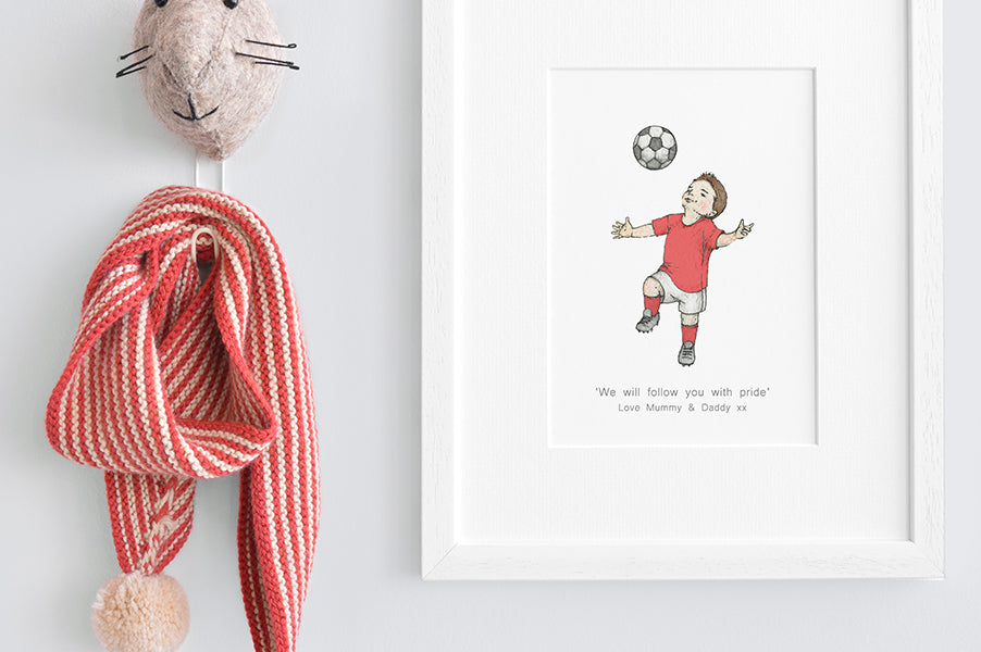 Custom personalised Children's Footballer picture