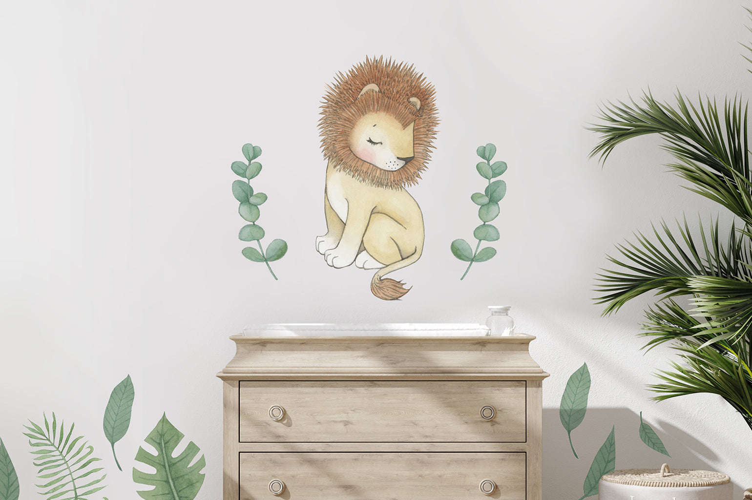 Children's Safari Jungle Animals Nursery Wall Decal Sticker Set