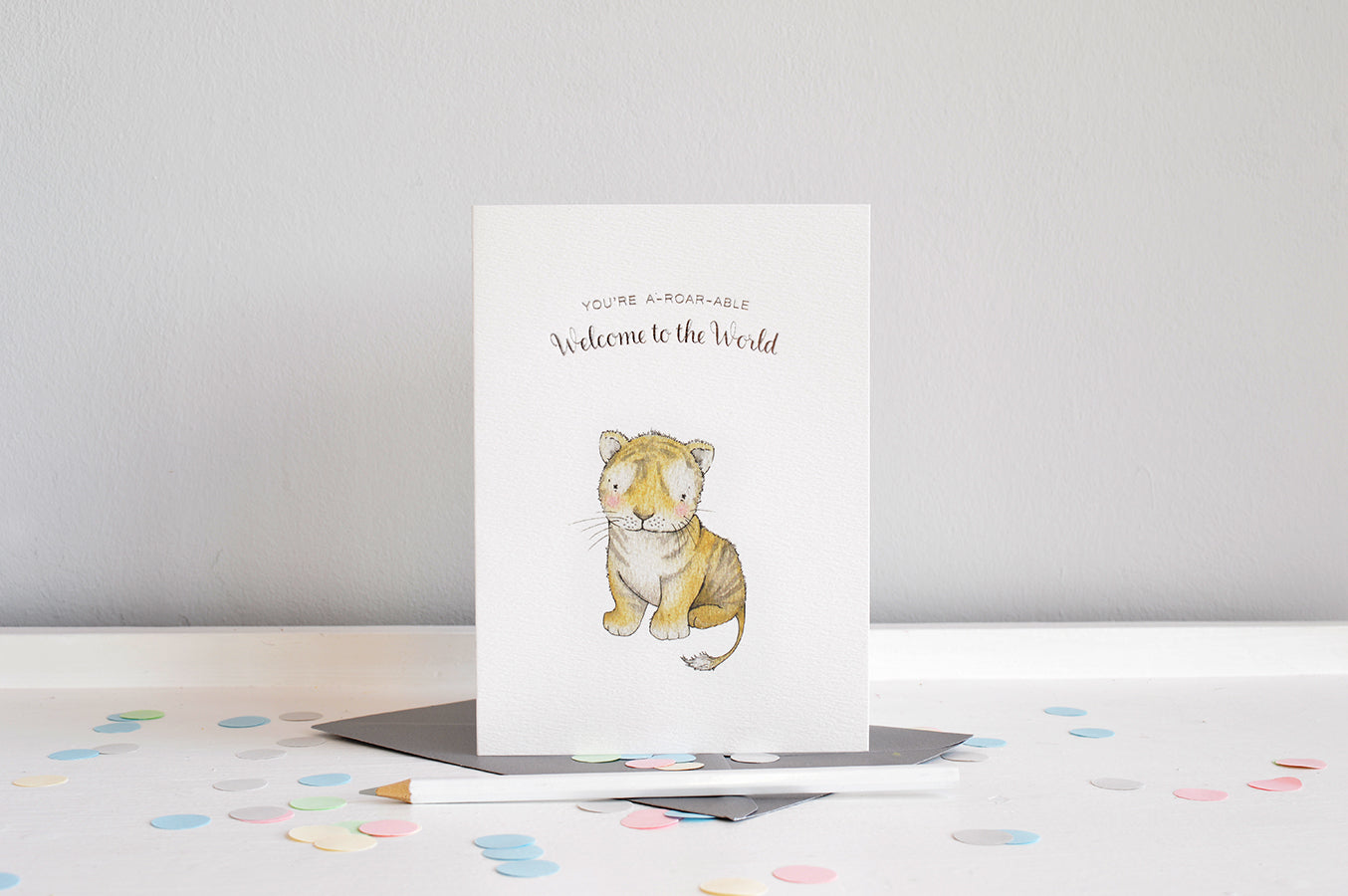 You're A-roar-able New Baby Tiger Card
