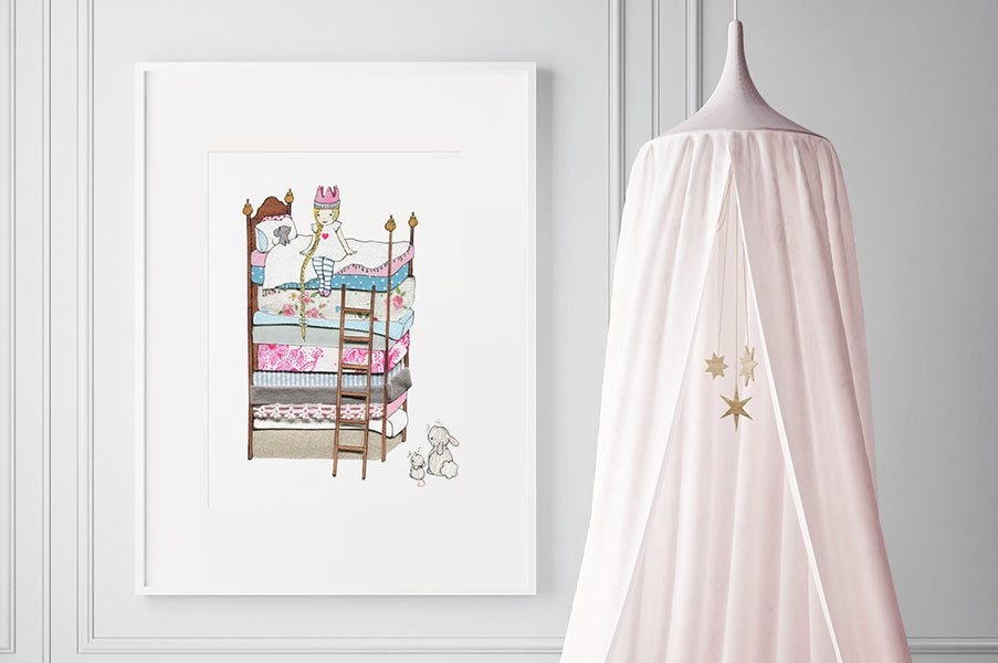 Girl's Big Princess And The Pea Wall Picture