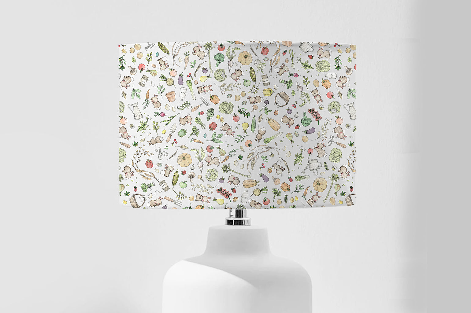 Children's Vegetable Garden Allotment Bunny Lampshade