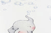 Children&#39;s Elephant Bunny &amp; duckling bubbles art print