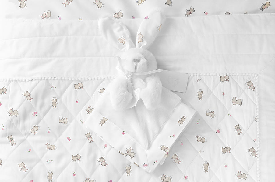 Baby Girl Bunny Soft Comforter Toy