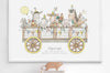 Kid&#39;s big farm animal cart poster print