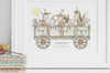Farm Tractor Trailer Cart Kid&#39;s Art Print