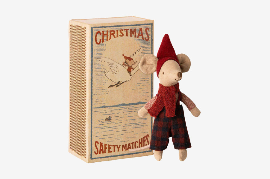 Maileg Christmas mouse in a box toy