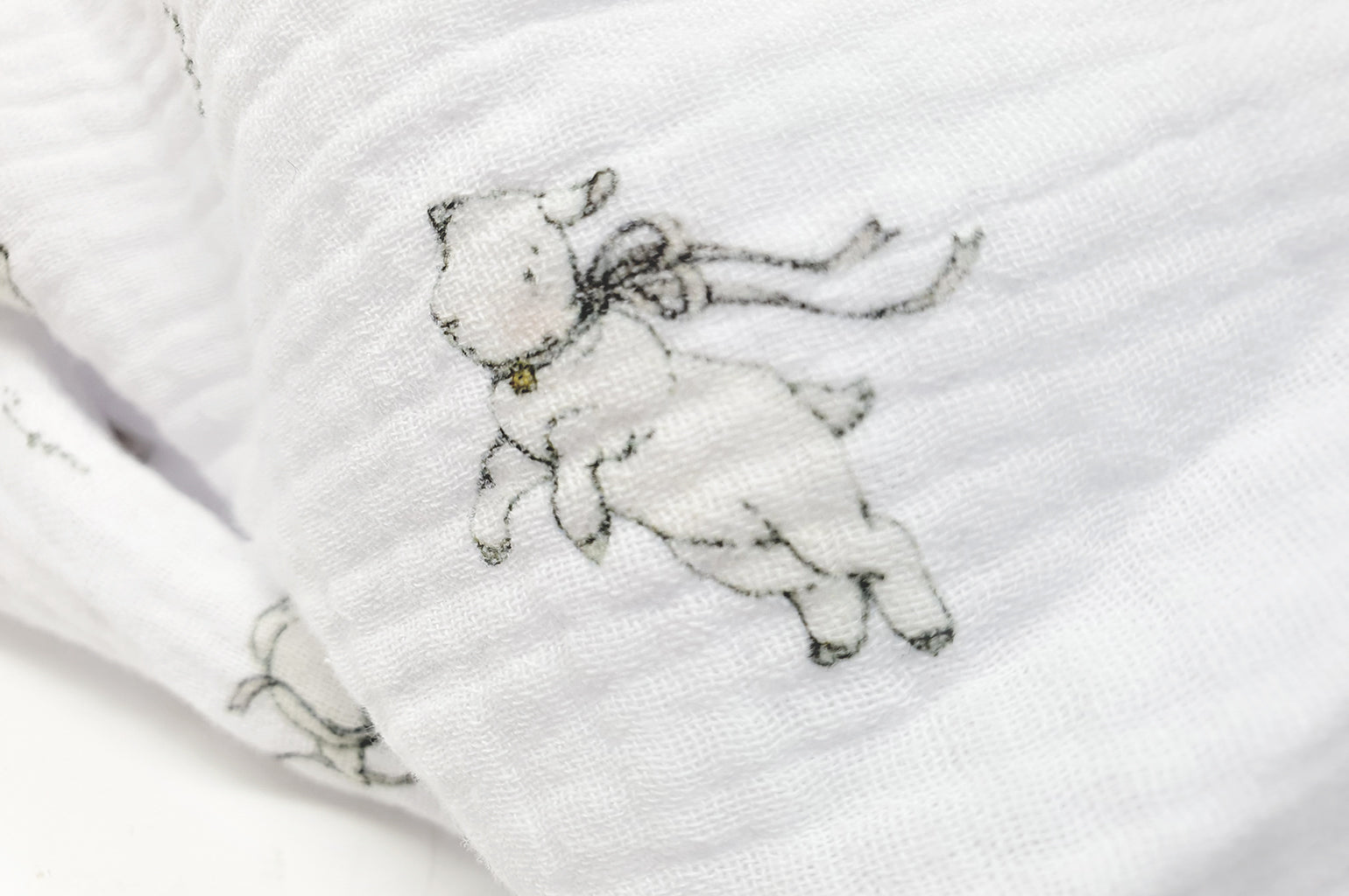 Counting Sheep 100% cotton baby muslin cloth square