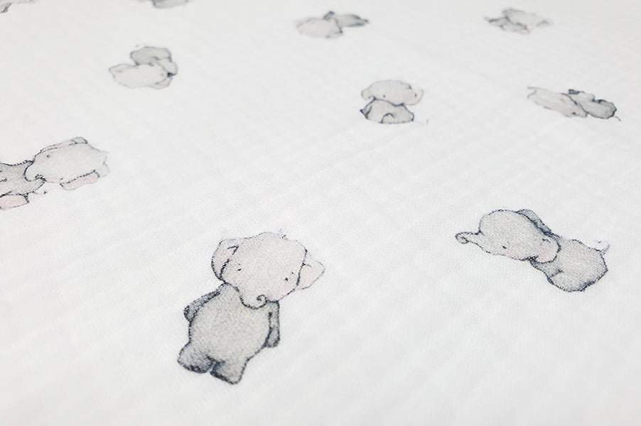 soft baby elephant 100% cotton muslin square cloth