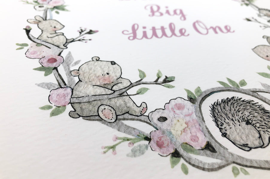 Illustrated Floral Set of Girl's Bedroom Prints