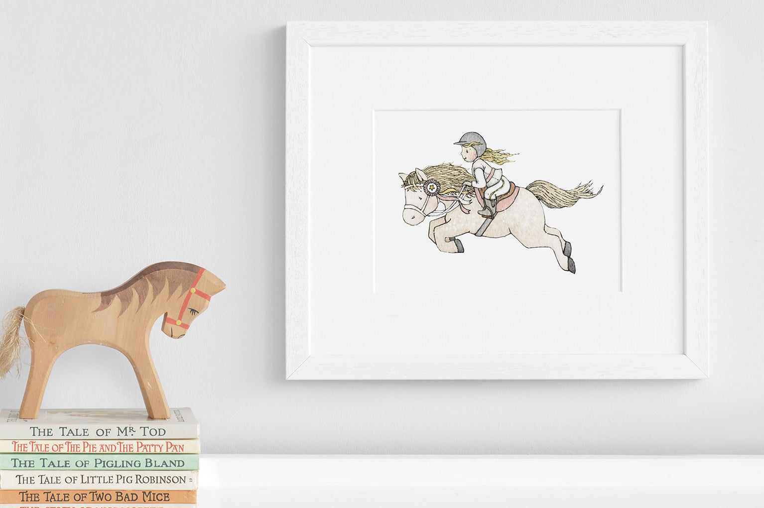Girl's Horse Riding Wall Art Picture
