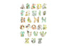 Children&#39;s Bright Personalised Jungle Initial Letter Print