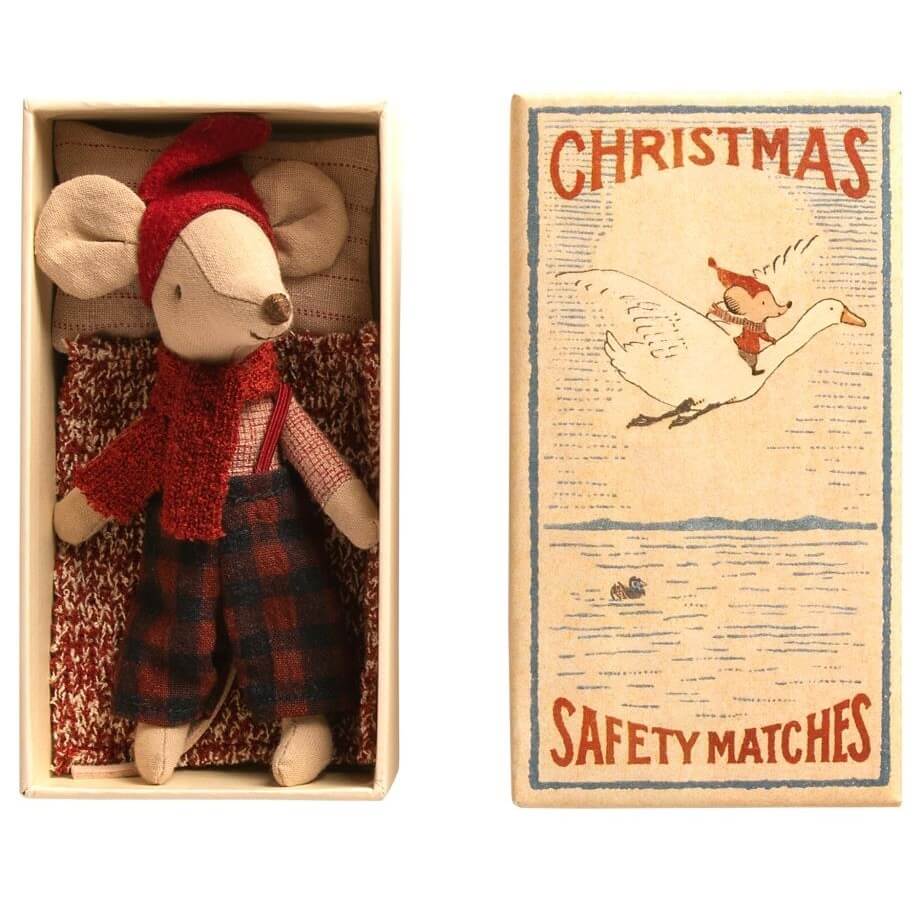Maileg Christmas mouse in a box toy