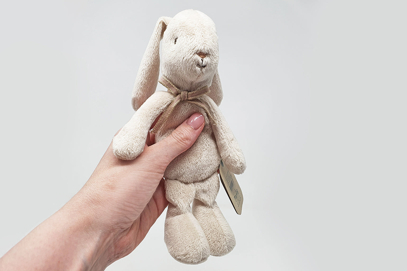 Maileg small soft plush off white baby bunny toy