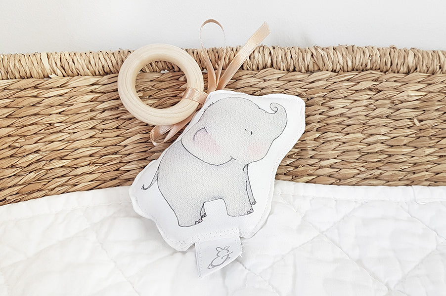 Cute Elephant Rattle Teether for Baby