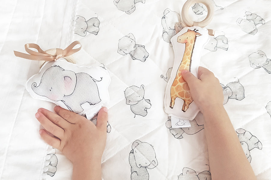 Cute Elephant Rattle Teether for Baby