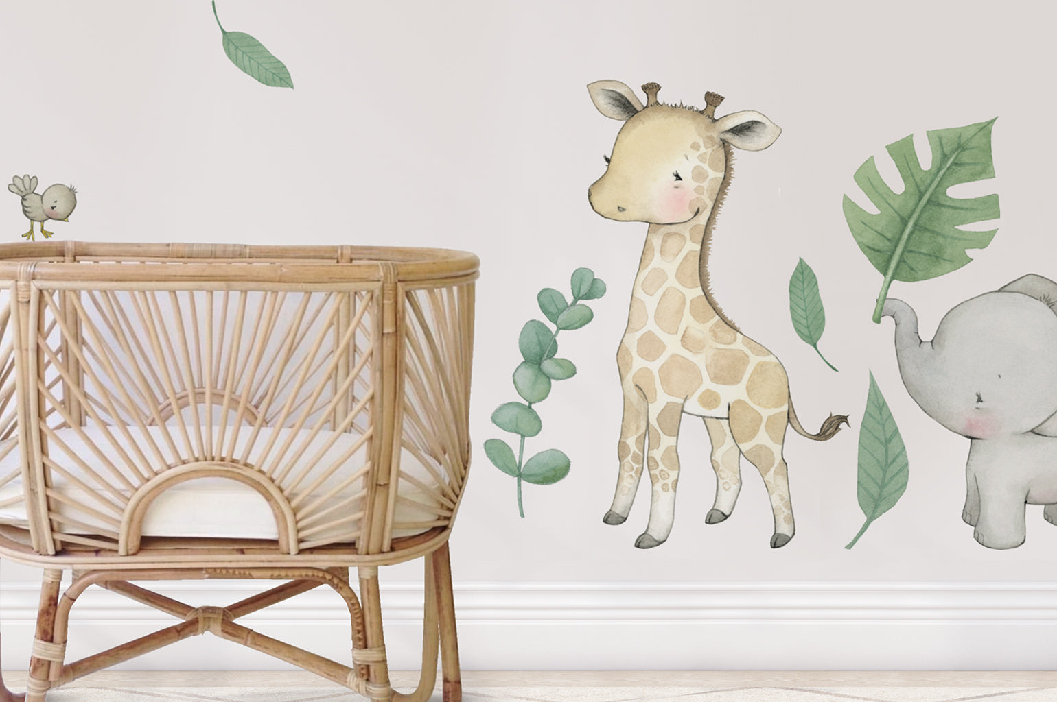 Children's Safari Jungle Animals Nursery Wall Decal Sticker Set
