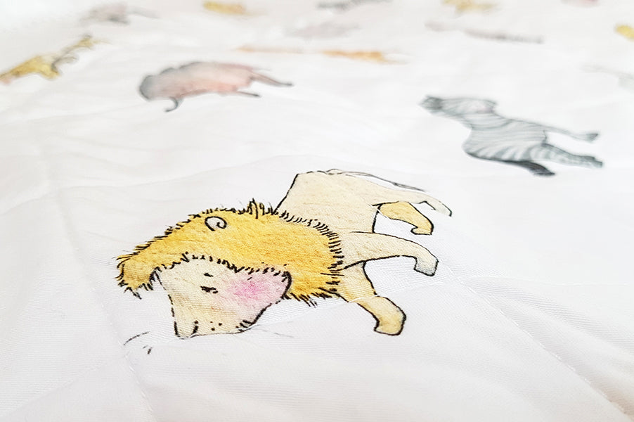 Safari animal baby Cot Bed toddler Quilt