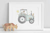 Children&#39;s farm tractor and cart wall art set