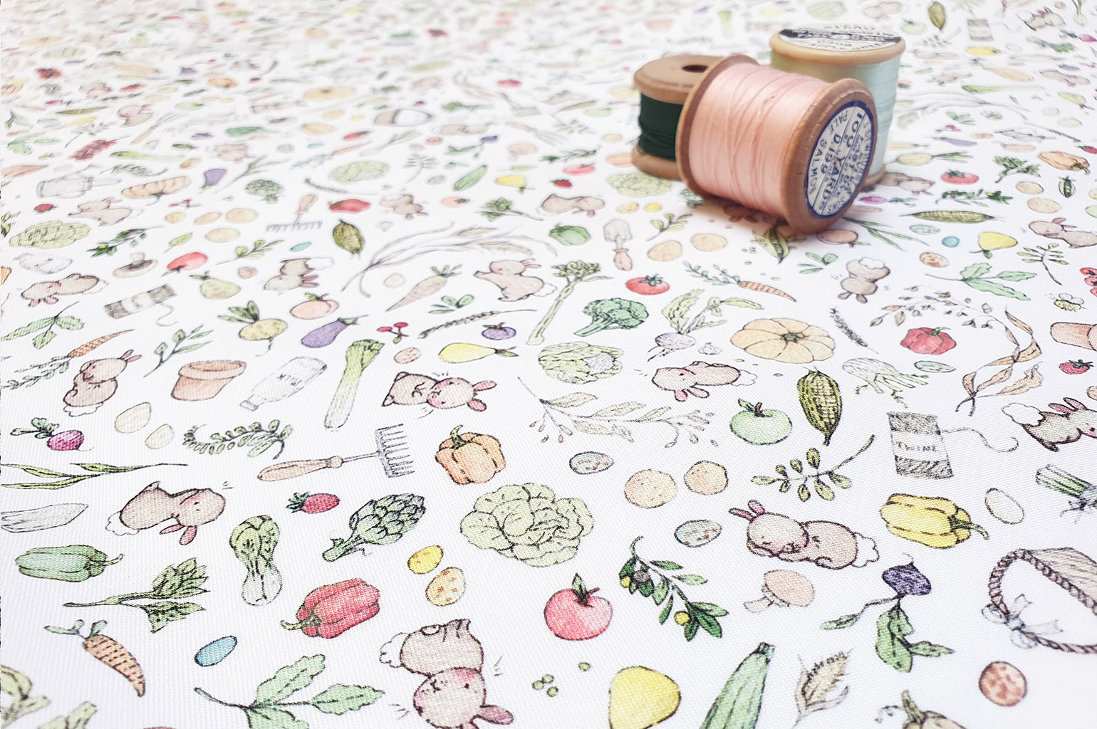 Vegetable Garden Cotton Fabric