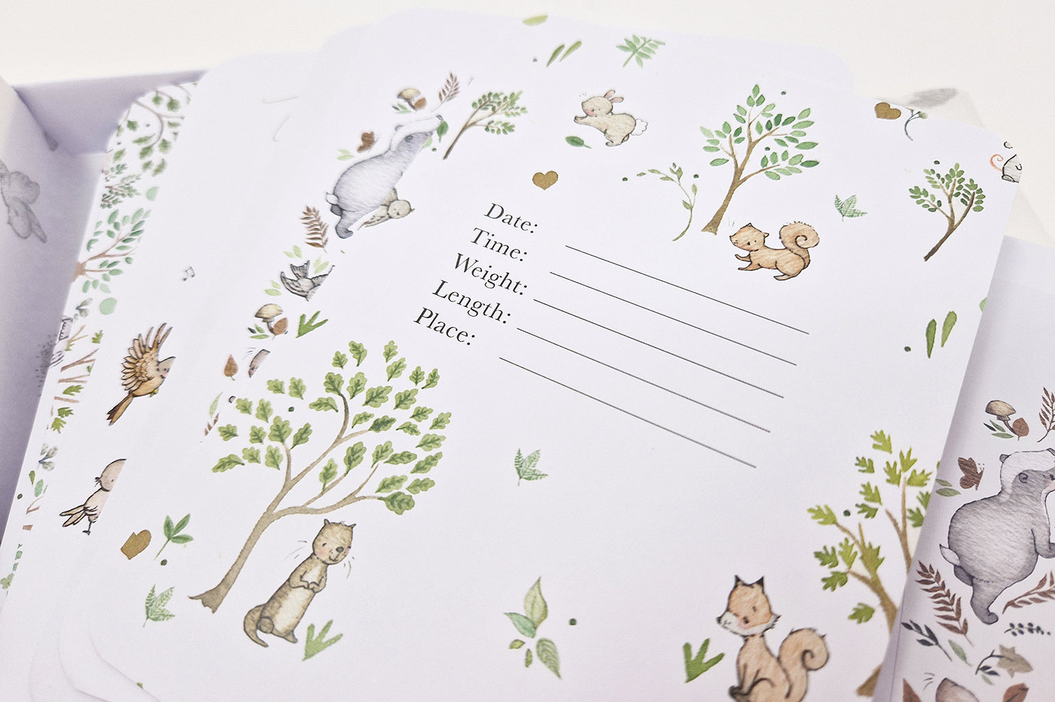 30 Woodland theme Baby's first year milestone cards