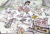 Girl&#39;s Personalised Woodland Picnic Picture