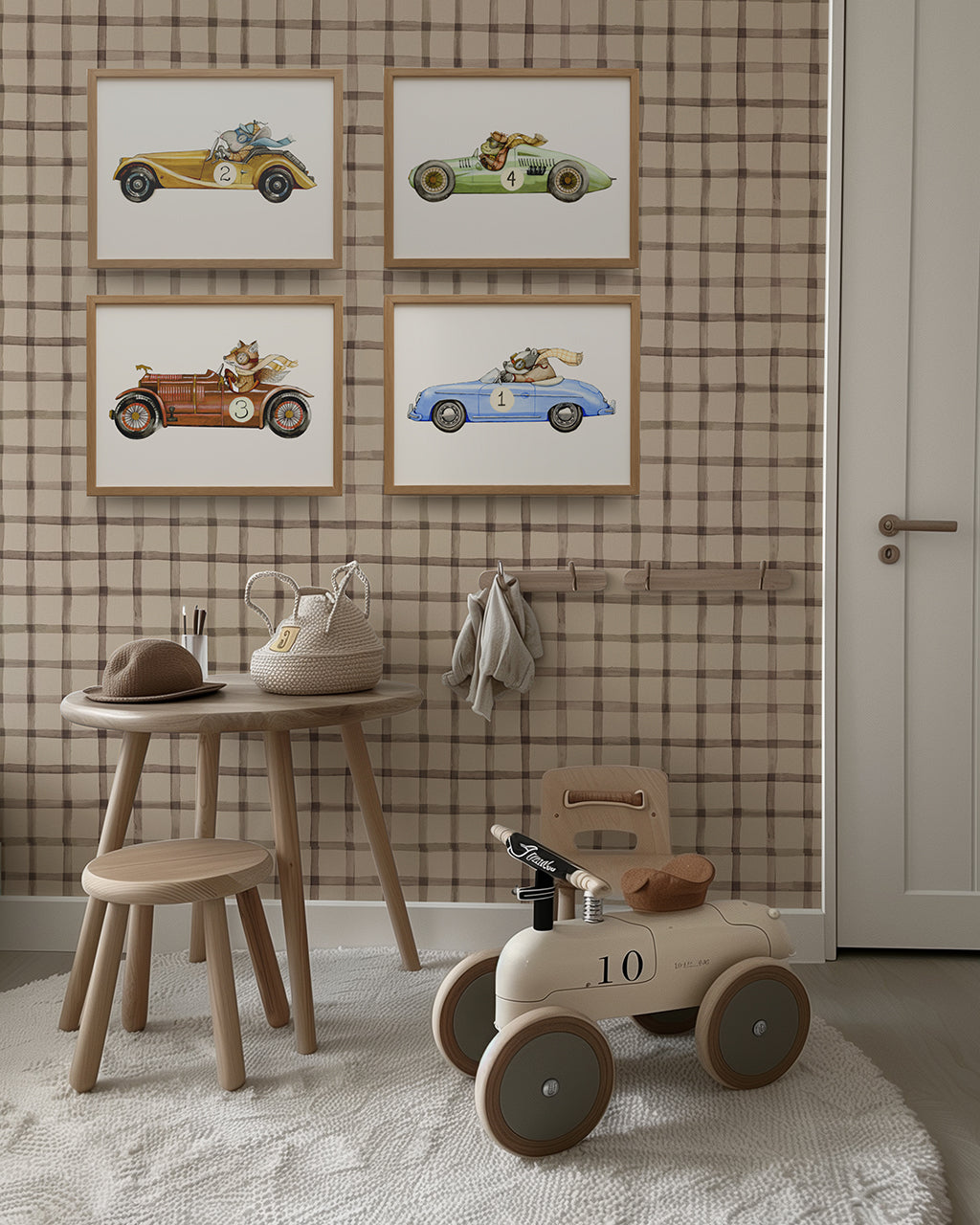 Children's Fox Racing Car Picture for Kids Room (Copy)