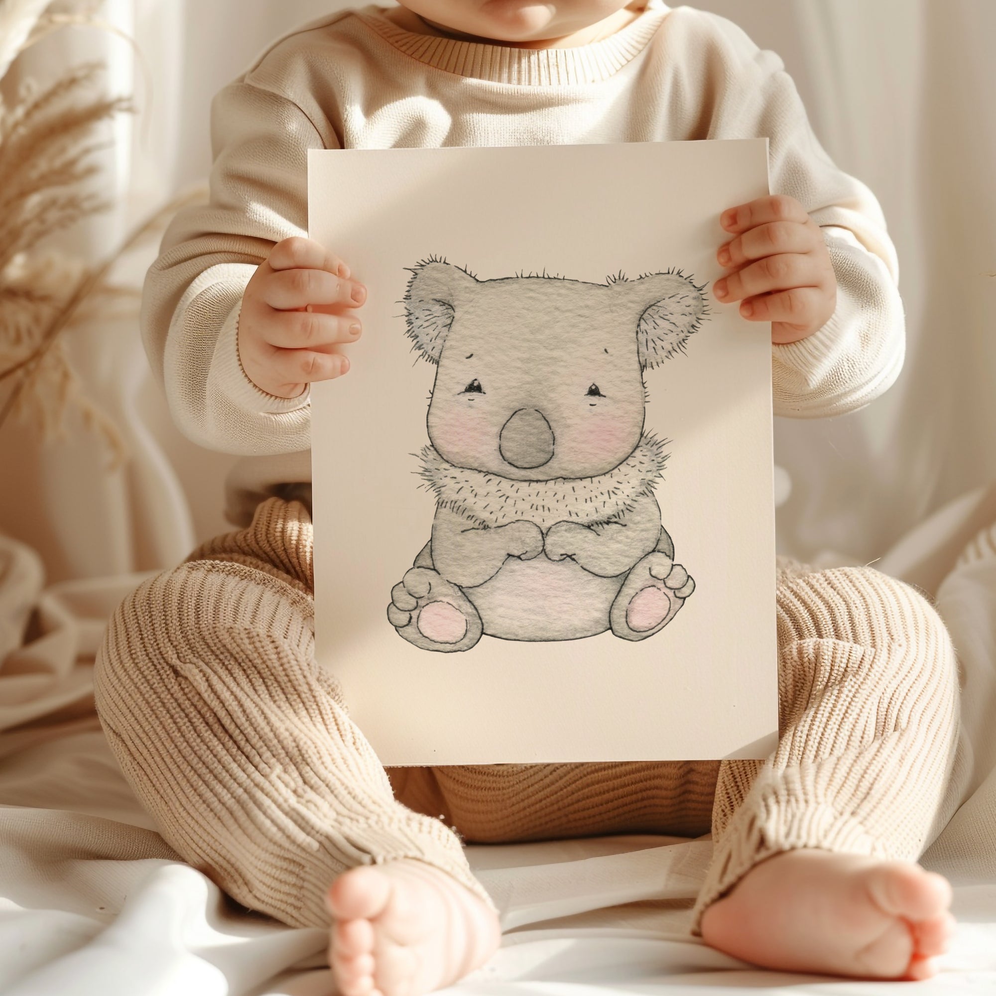Personalised Newborn Baby Koala Picture