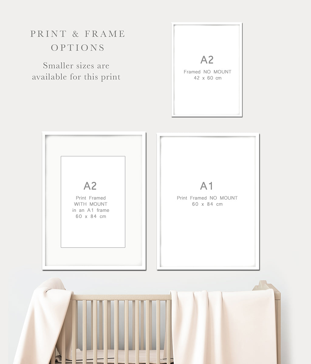 Big Pink Woodland Alphabet Picture for Girl&#39;s Room