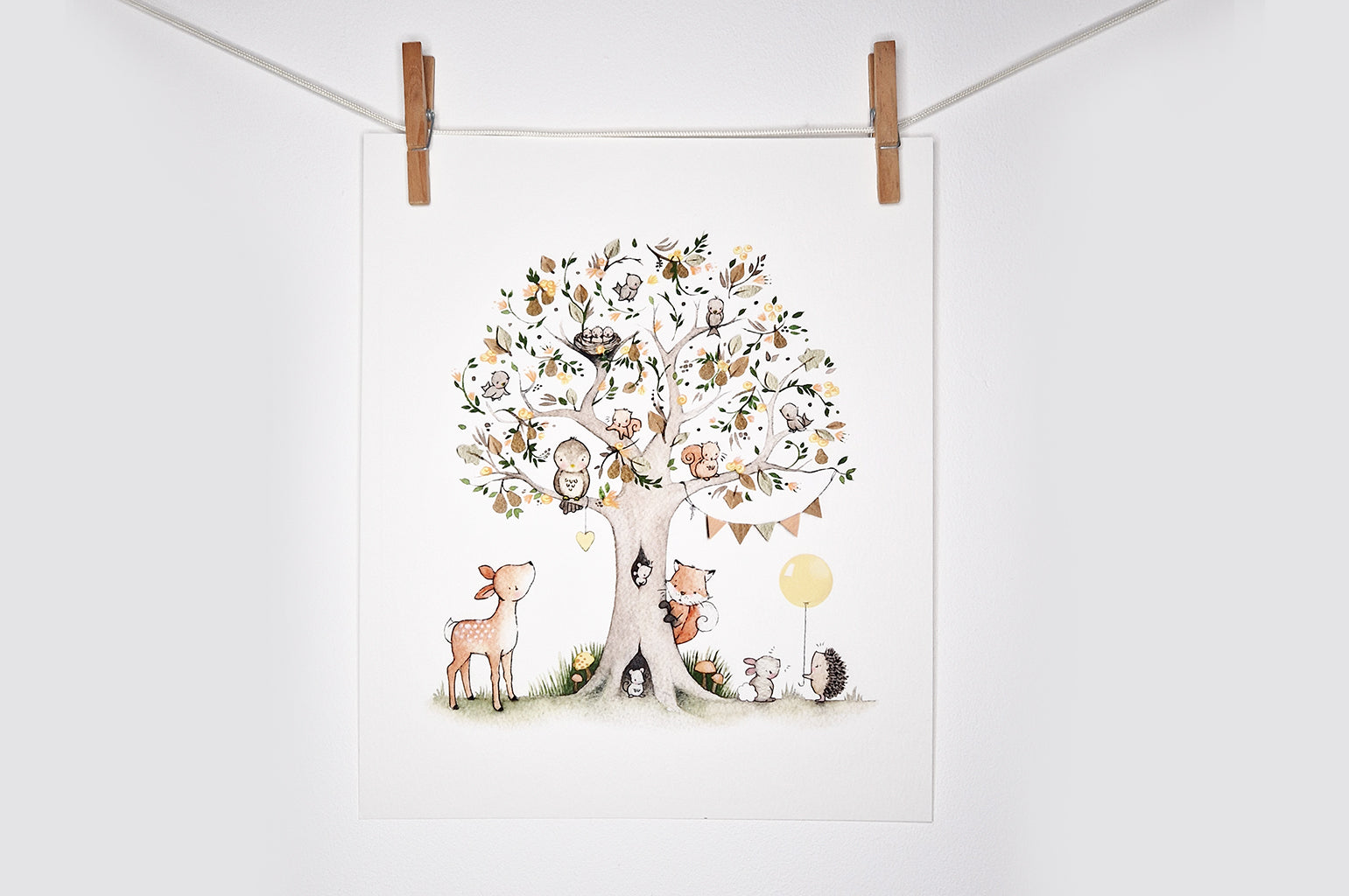 SALE | Pear Tree Print in Autumn Neutrals 10x12"