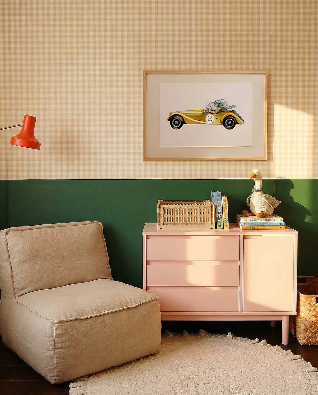 Children's Rat Racing Car Picture for Kids Room
