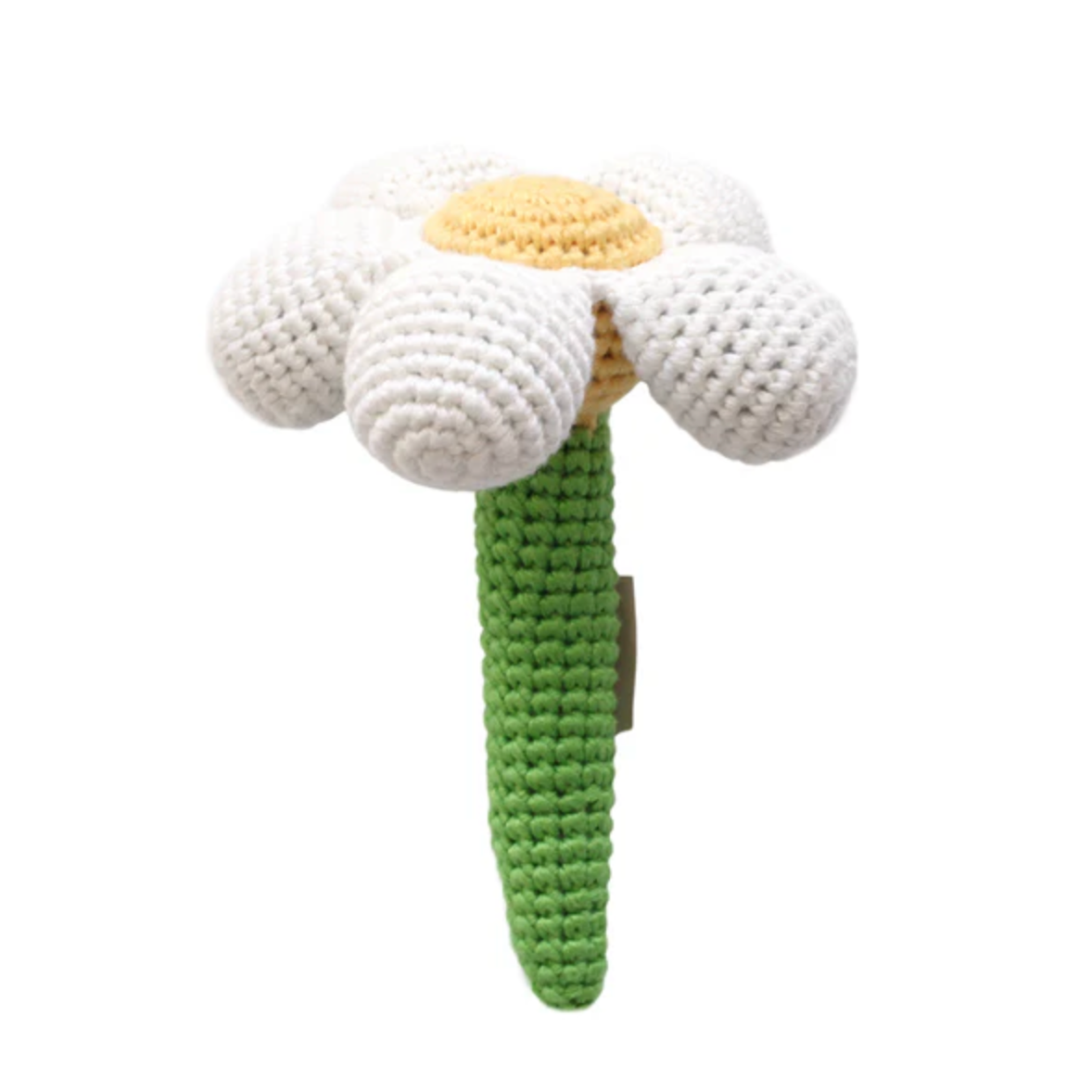 50% OFF | Handmade Crochet baby daisy flower rattle