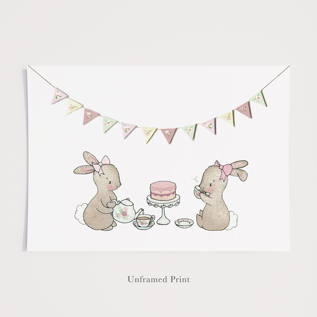 Tea For Two Bunnies Picture for Girl&#39;s Room