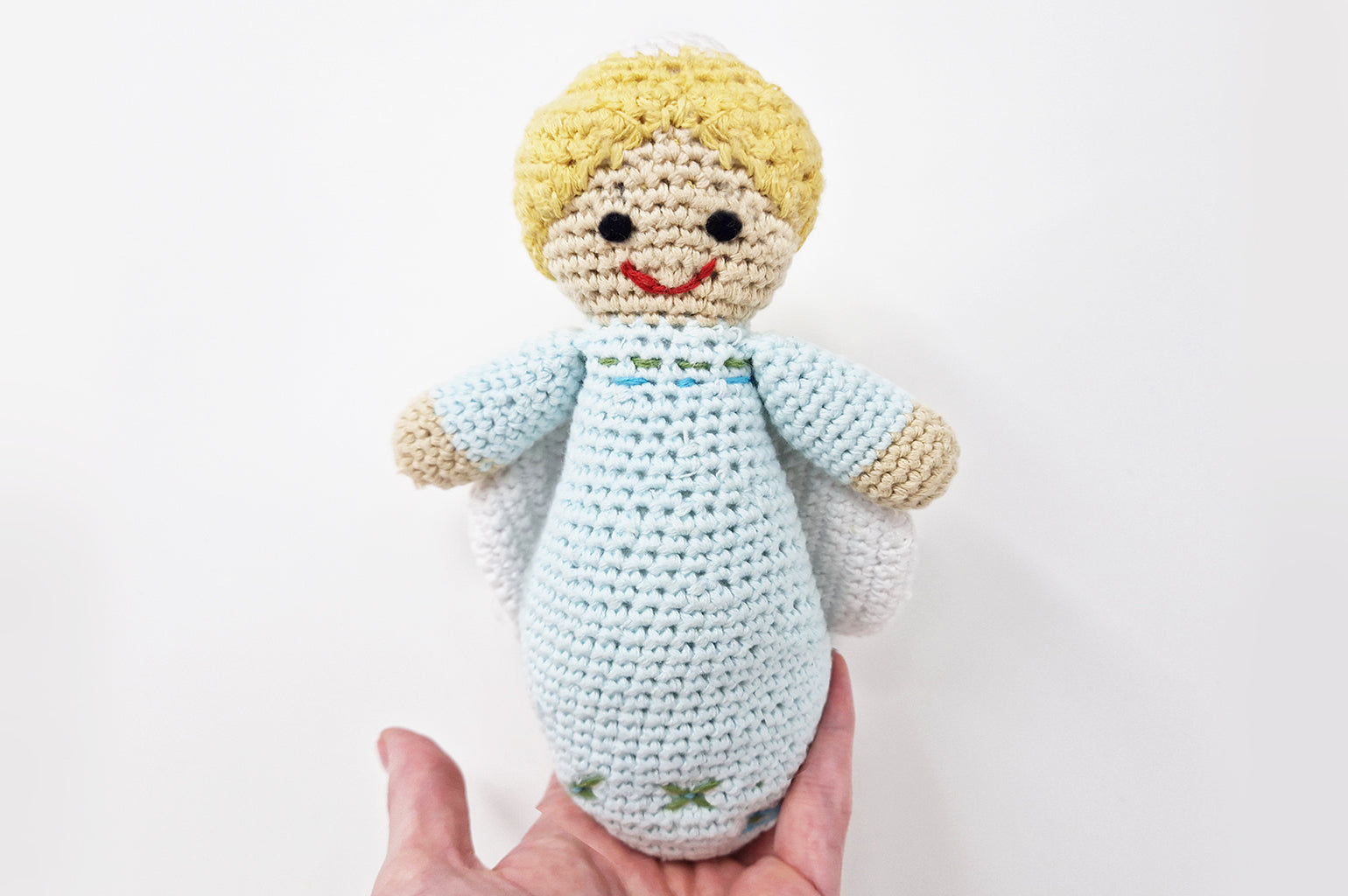 60% OFF | Handmade crochet angel rattle doll toy
